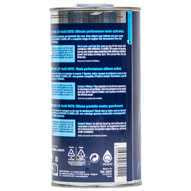 Bardahl 10W50 Plasma LXR - 1 Litro de aceite premium 