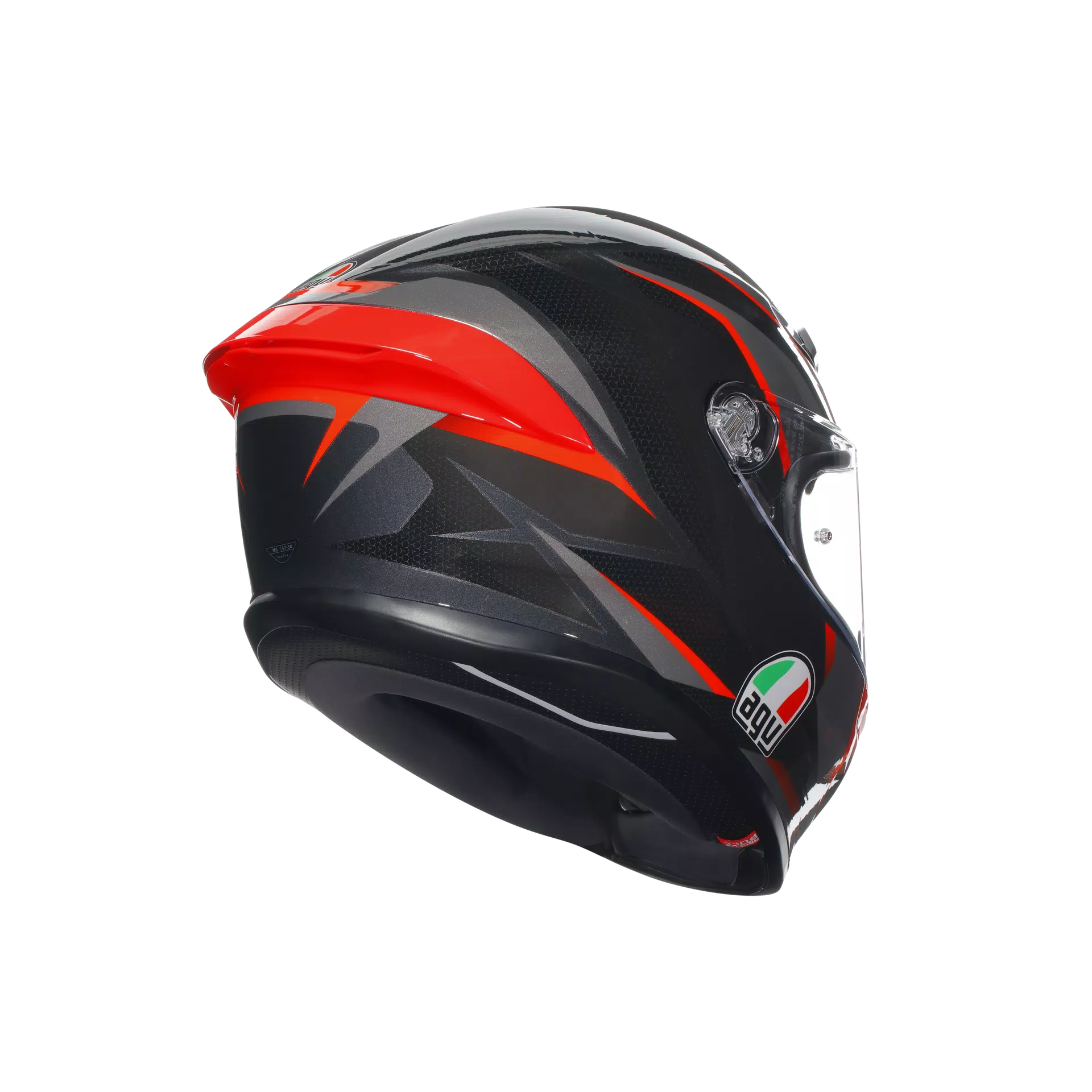 AGV K6 S Casco Slashcut Negro/Gris/Rojo | 2118395001014 