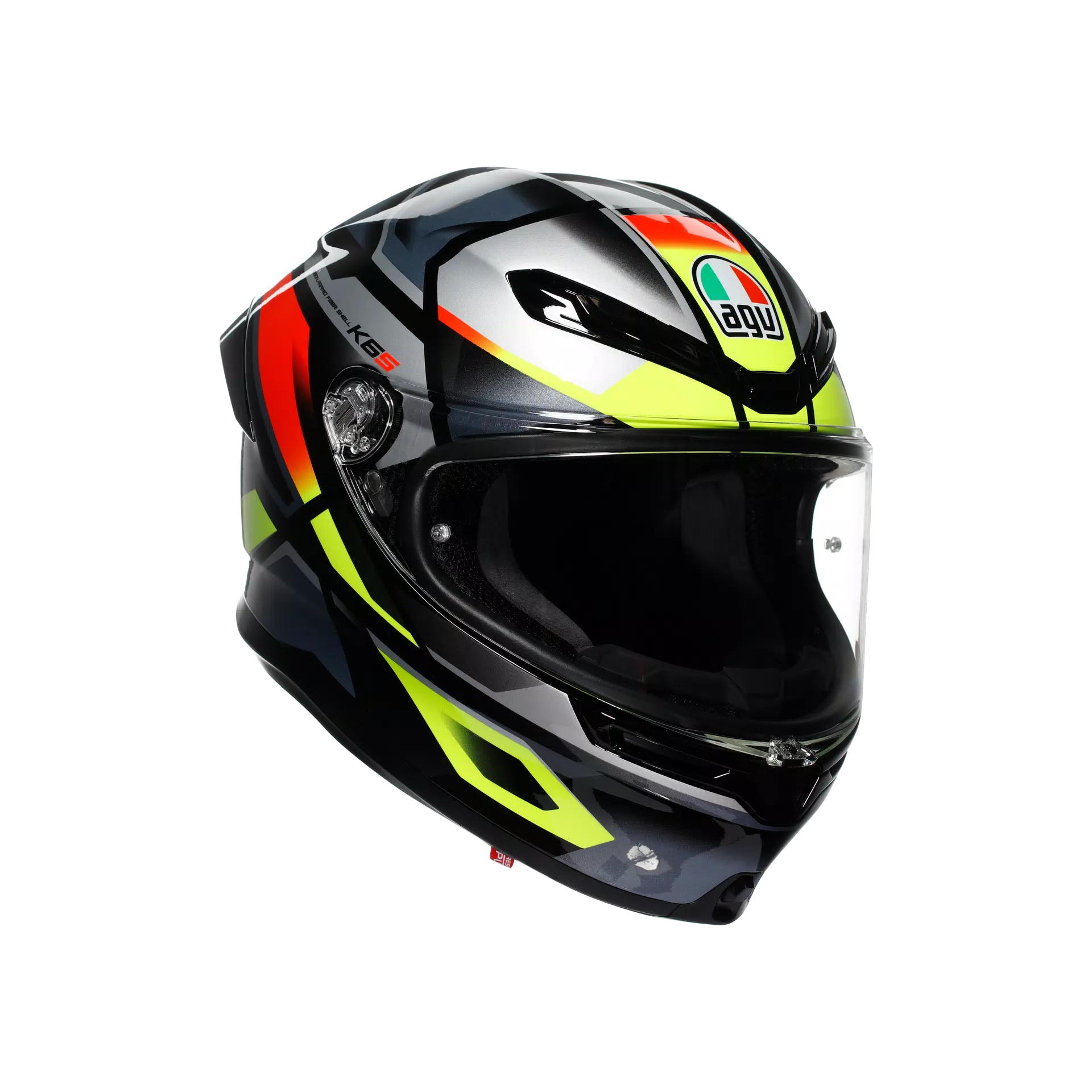 AGV K6 S Casco Erazer Negro/Rojo/Amarillo Fluo | 2118395001026 