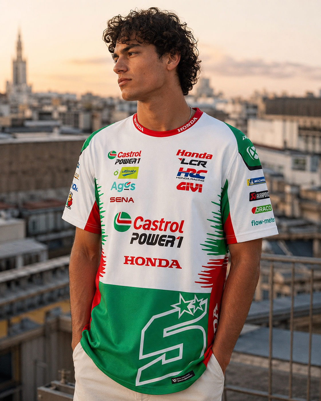 Replica camiseta para hombre del LCR Honda Racing Team Johann Zarco #5 2026 IXON 