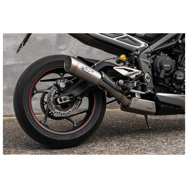 Spark Exhaust Halbkomplette Anlage Satz Grid-O Euro5 High Lateral Mount Triumph Street Triple 765 R/RS (20-22) GTR0505TOM