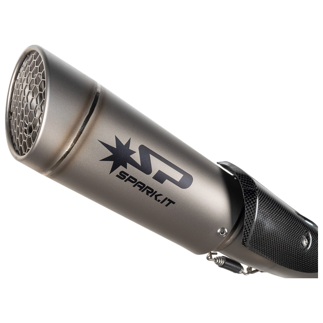 Spark Exhaust Halbkomplette Anlage Satz Grid-O Euro5 High Lateral Mount Triumph Street Triple 765 R/RS (20-22) GTR0505TOM
