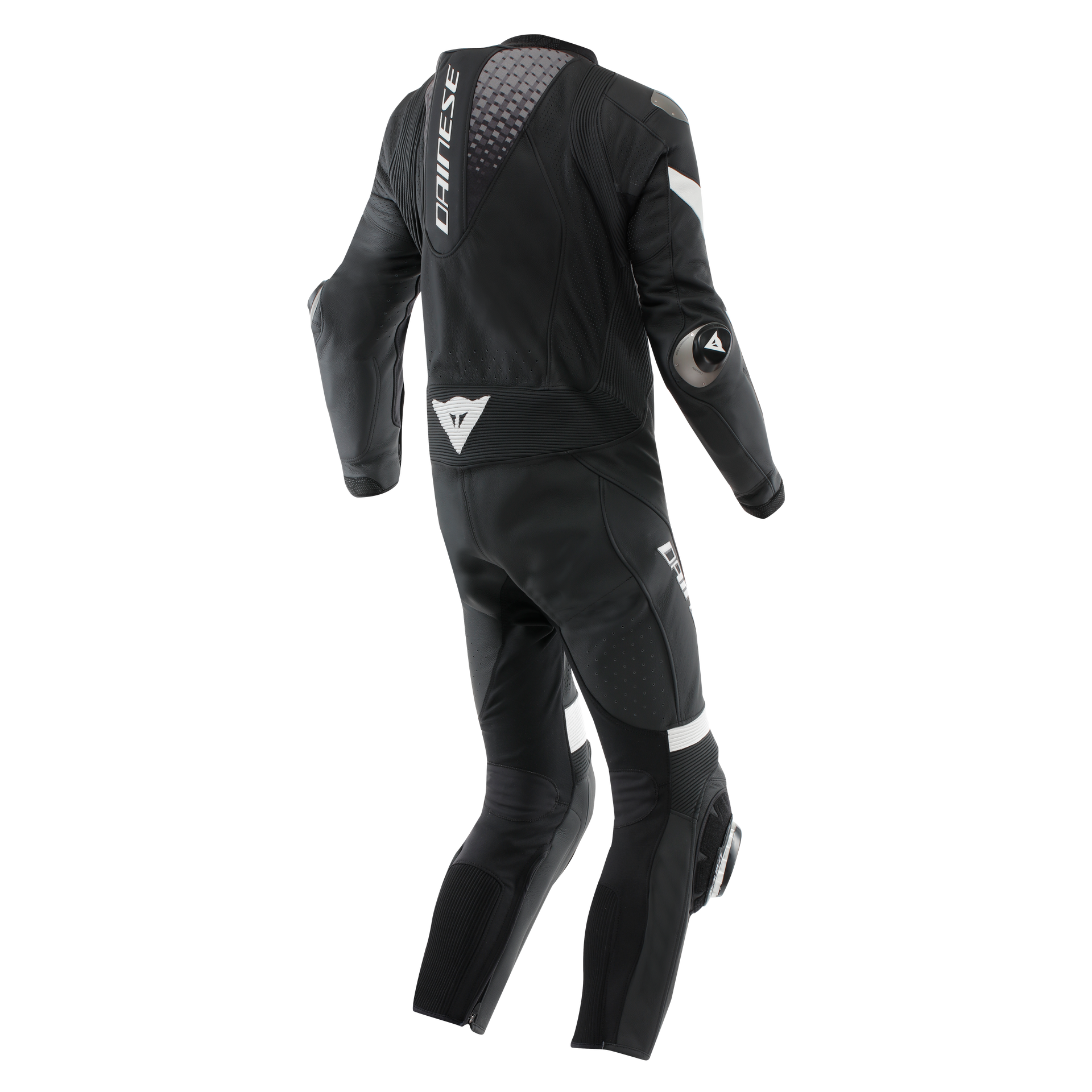 Dainese Laguna Seca 6 Mono de cuero – Traje de competición perforado | Hombre | Negro/Blanco 