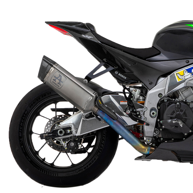 Kit de escape Arrow Slip-On Pista de acero inoxidable para Aprilia RSV4 1100 Factory (19-20) 71002PT 