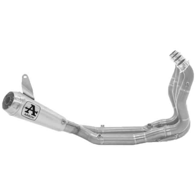 Sistema de escape completo Arrow Pro-Race Low de acero inoxidable para BMW M1000RR K66 (21-25) 71204CP 