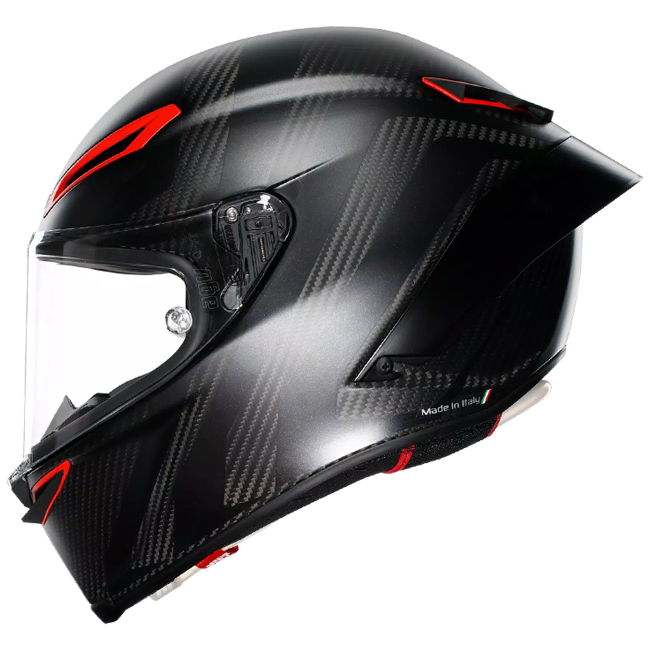 AGV Pista GP RR Casco Intrepido Carbono Mate Negro/Rojo 2118356002019 