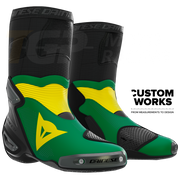 Botas de moto de carreras y carretera Dainese Axial 2 Air | Hombre | Verde bosque / Amarillo | Custom Works 