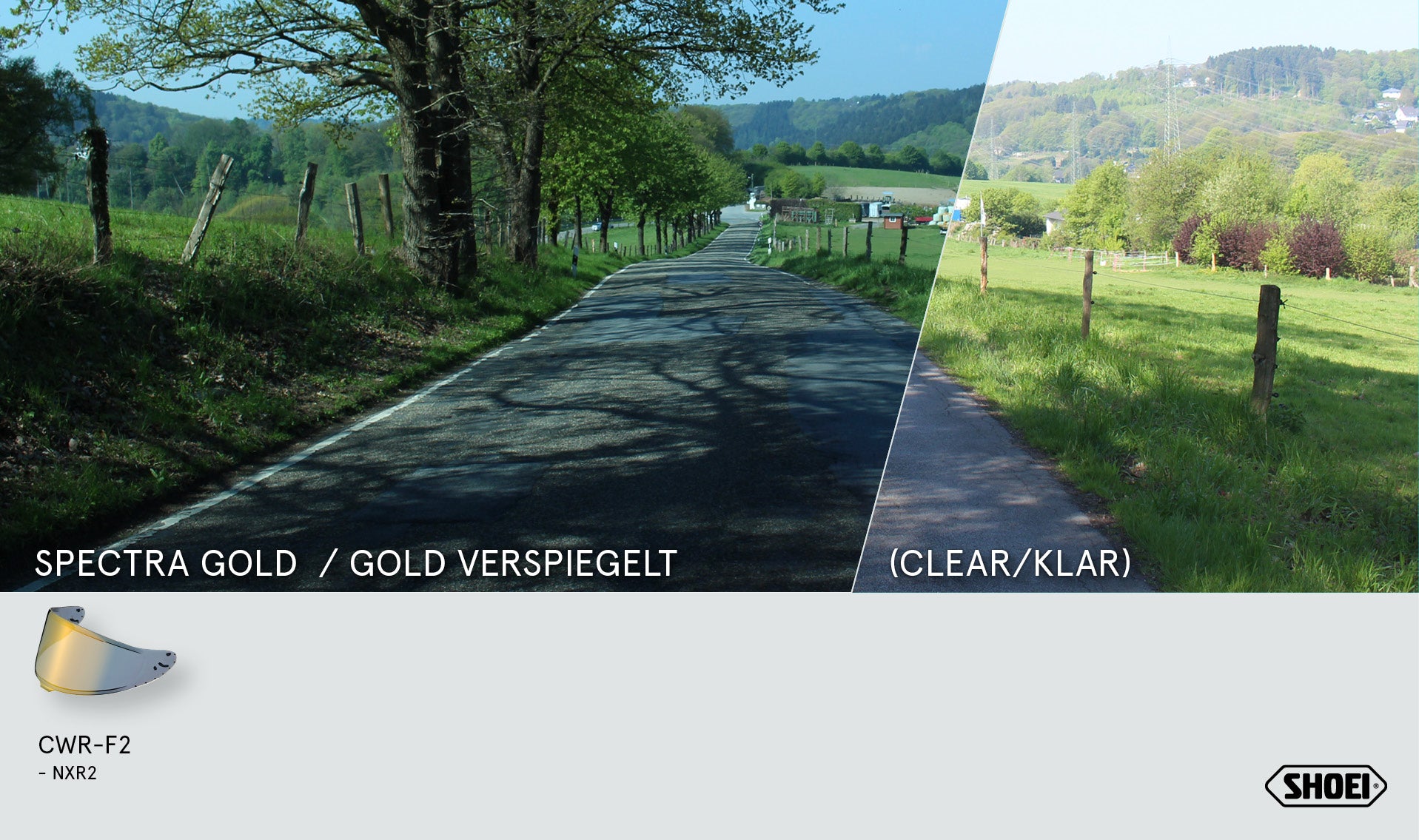 Visera Shoei X-SPR PRO (CWR-F2PN) dorada espejo 