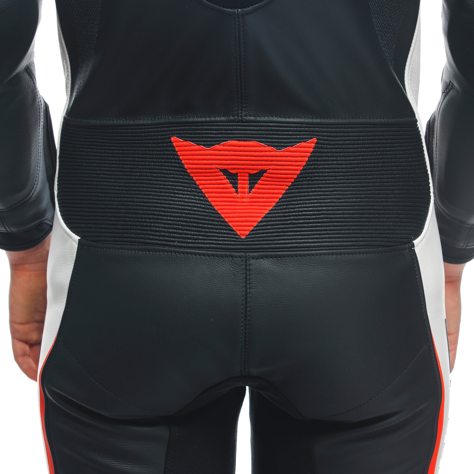 Dainese Grobnik Lady Mono de cuero – Traje de carrera perforado | Mujeres | Blanco/Rojo 