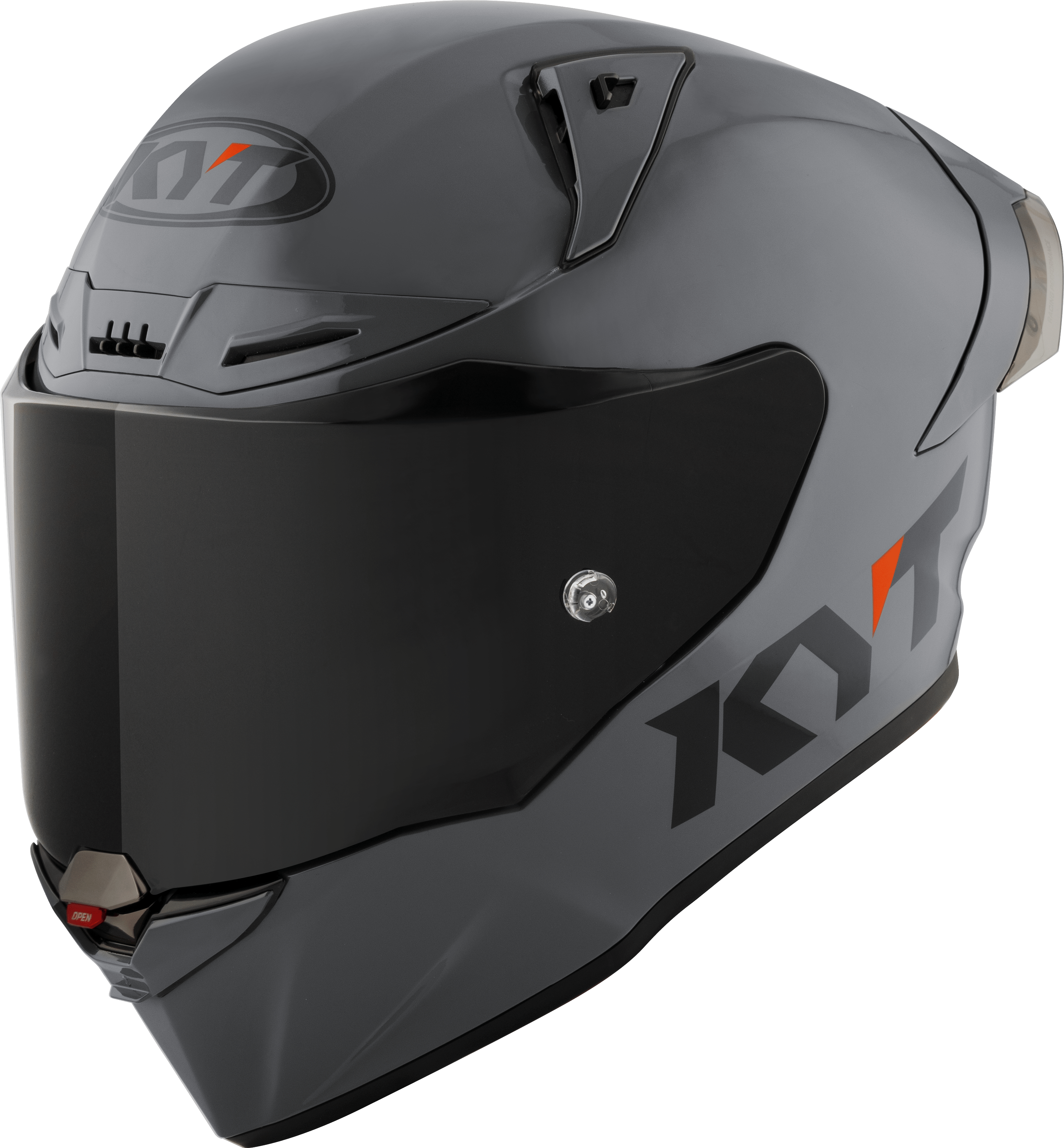 Casco de competición KYT R1R Plain gris Y6R100W1 