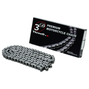 Cadena EK 520 R/3D Cromado NX-Ring abierta con eslabón de remache – 110 a 120 eslabones 