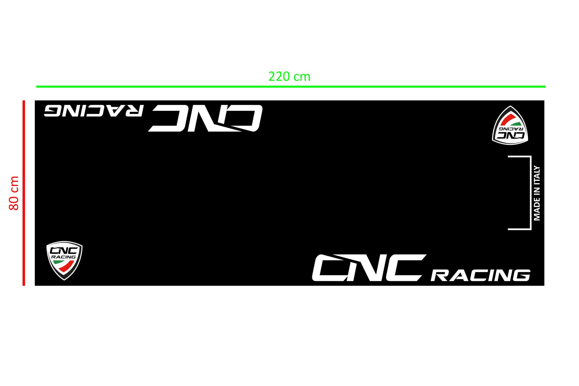 Alfombra para boxes y garajes de motocicleta 220 x 80 cm CNC Racing GA003B 