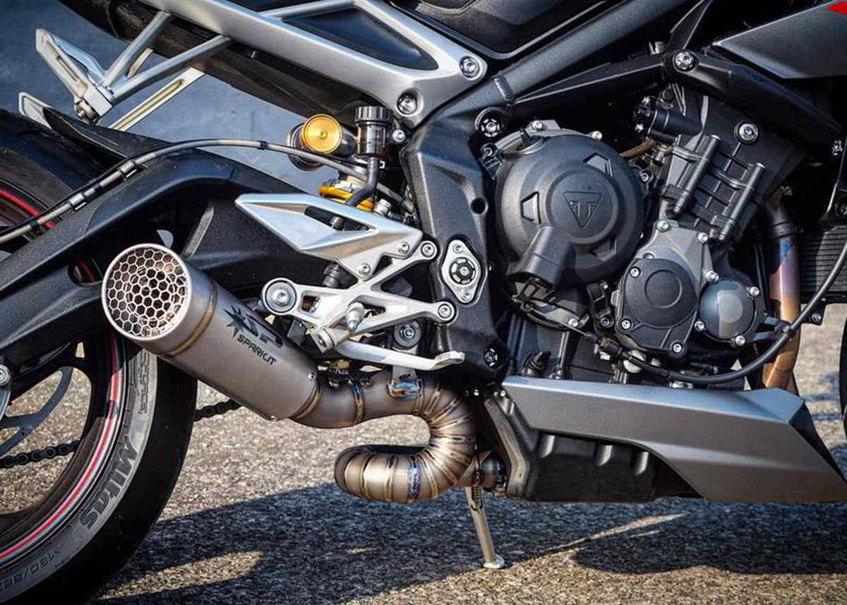 Spark Exhaust Halbkomplette Anlage Racing Satz Grid-O Titanium Triumph Street Triple 765 R/RS (17-26) GTR0501T