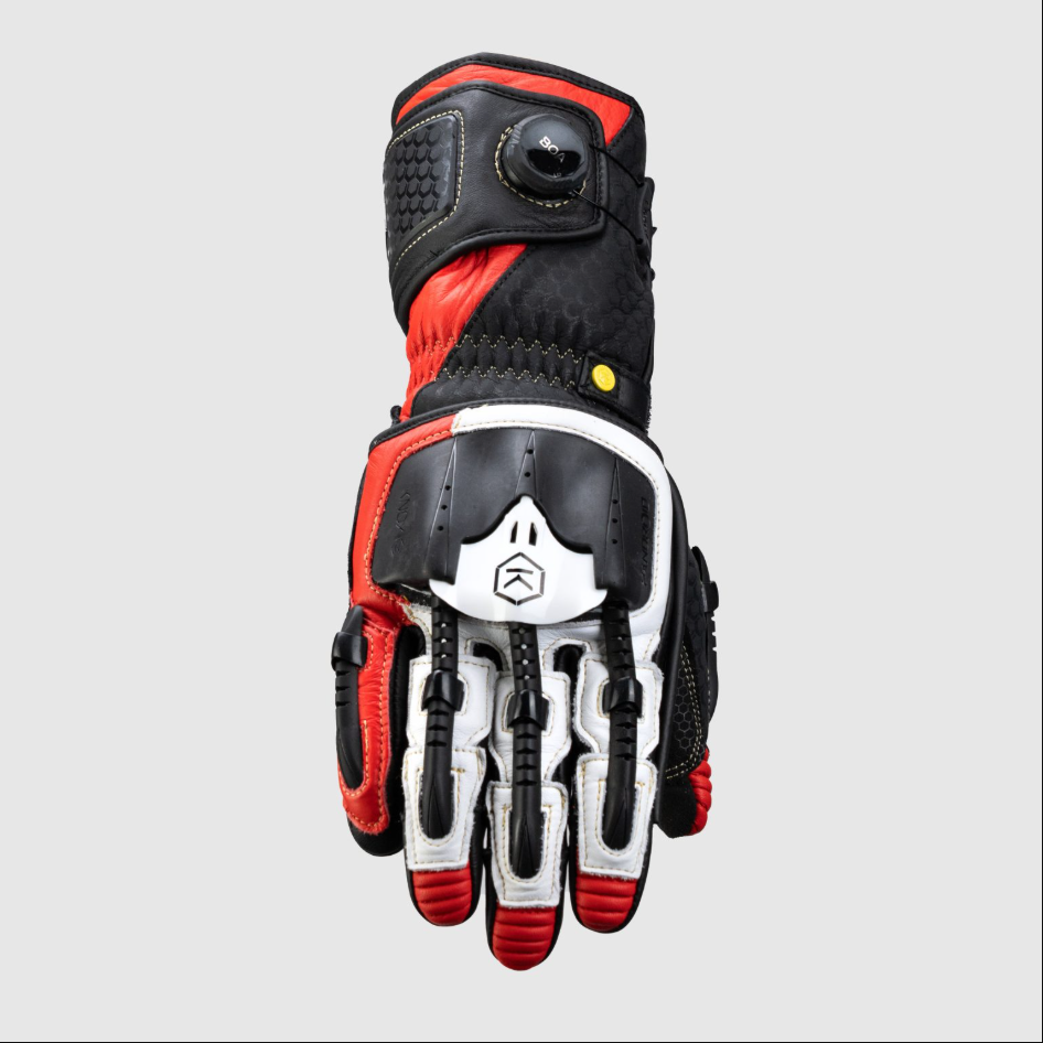Knox Handroid MK5 guantes de cuero de competición | Hombre | Rojo | 11769404105 
