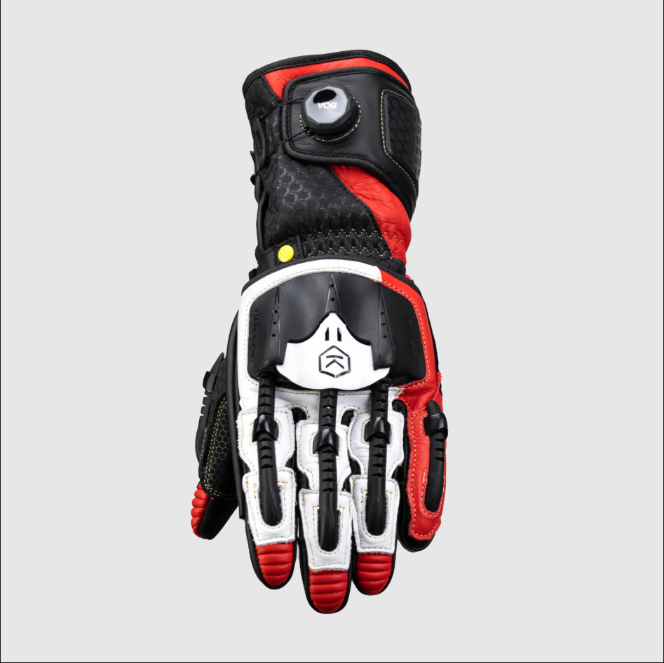 Knox Handroid MK5 guantes de cuero de competición | Hombre | Rojo | 11769404105 