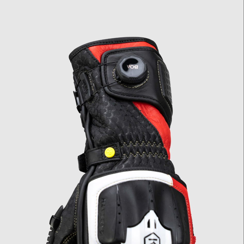 Knox Handroid MK5 guantes de cuero de competición | Hombre | Rojo | 11769404105 