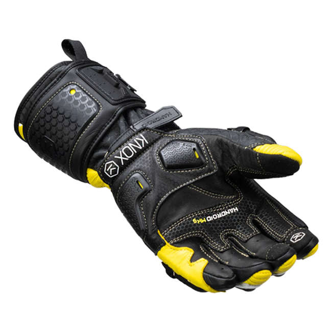 Knox Handroid MK5 guantes de cuero de carreras | Hombre | Amarillo | 11769404104 