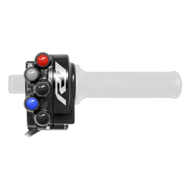 Gasgriffgehäuse mit integriertem Lenkerschalter JetPrime Yamaha YZF-R1M (20-24) JP CO YA033