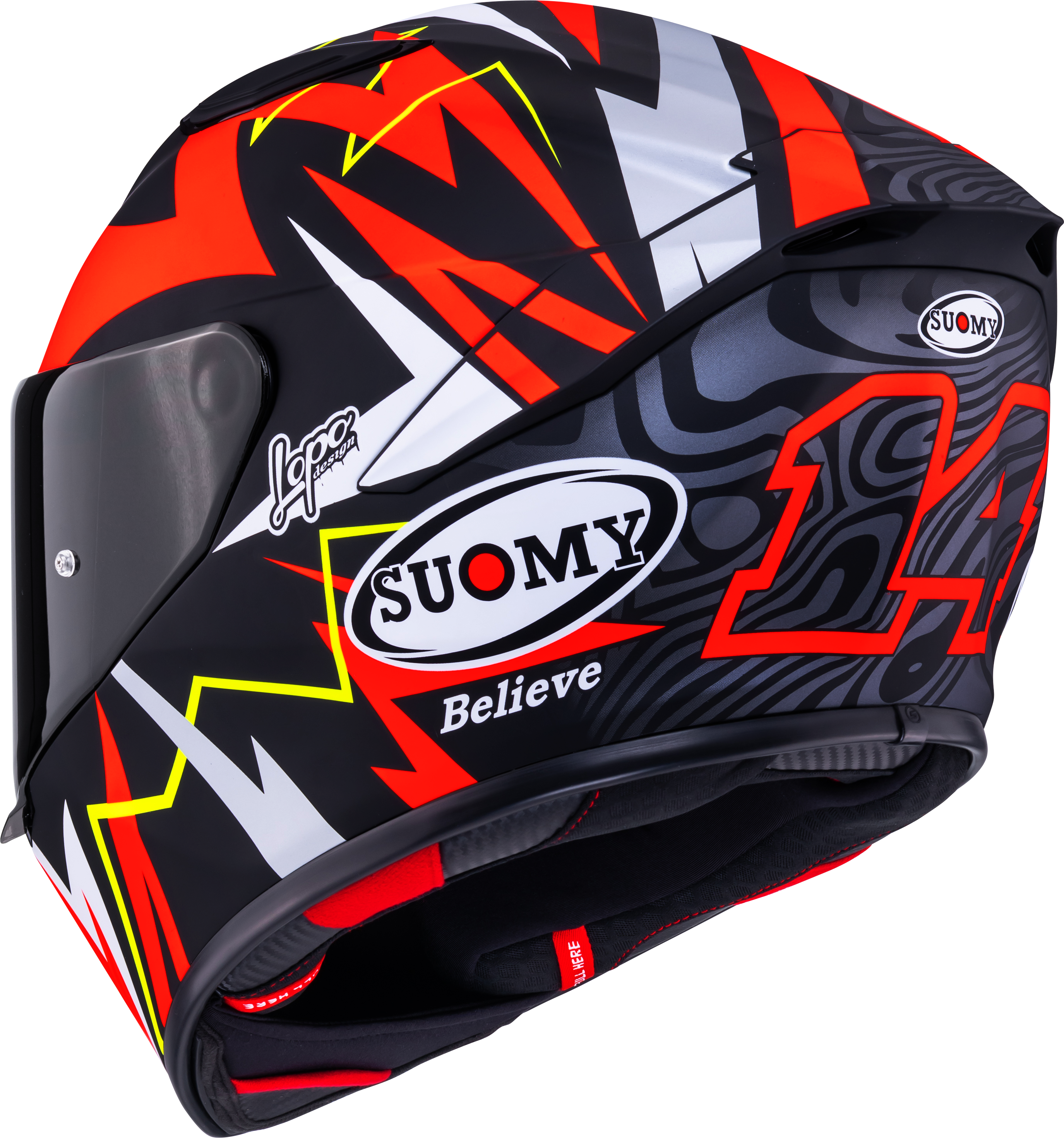 Suomy Track-1 Casco Mate Rojo Réplica de Sam Lowes 2025 K6T10020 