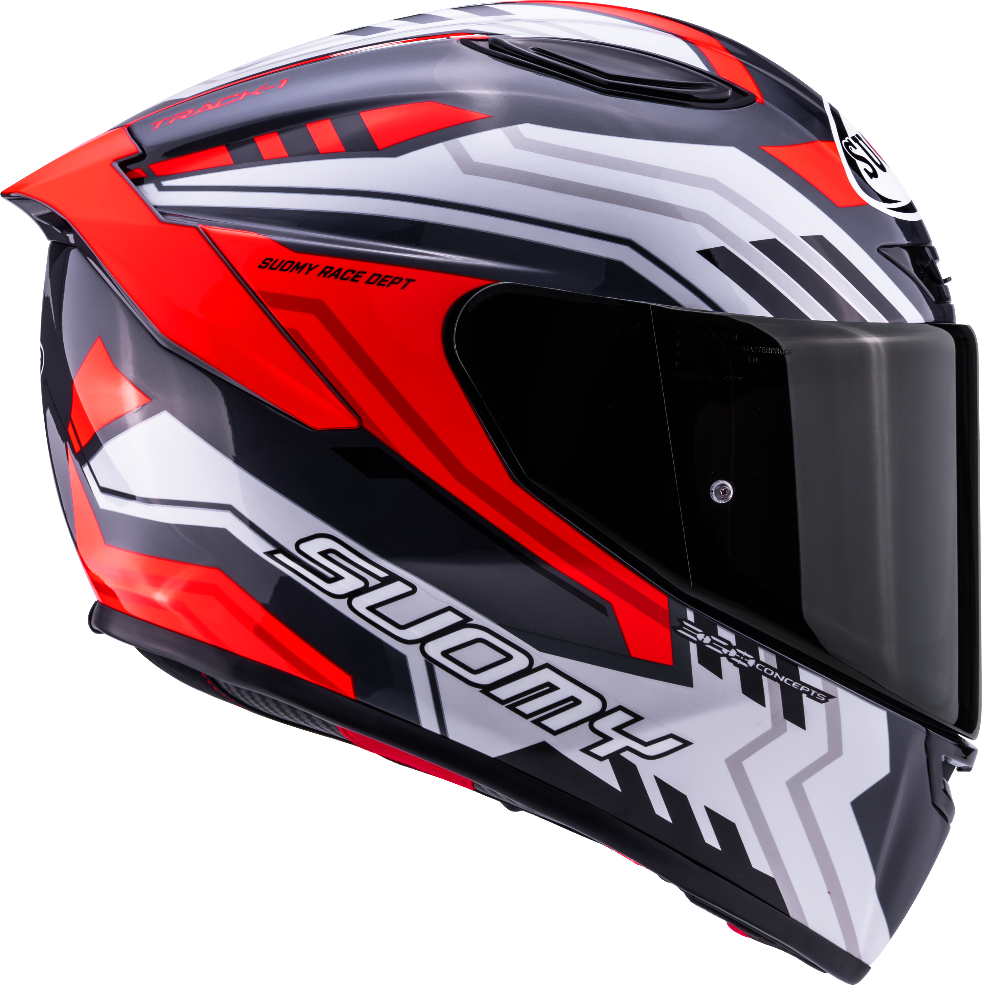 Suomy Track-1 Casco Framework Blanco/Rojo K6T10022 