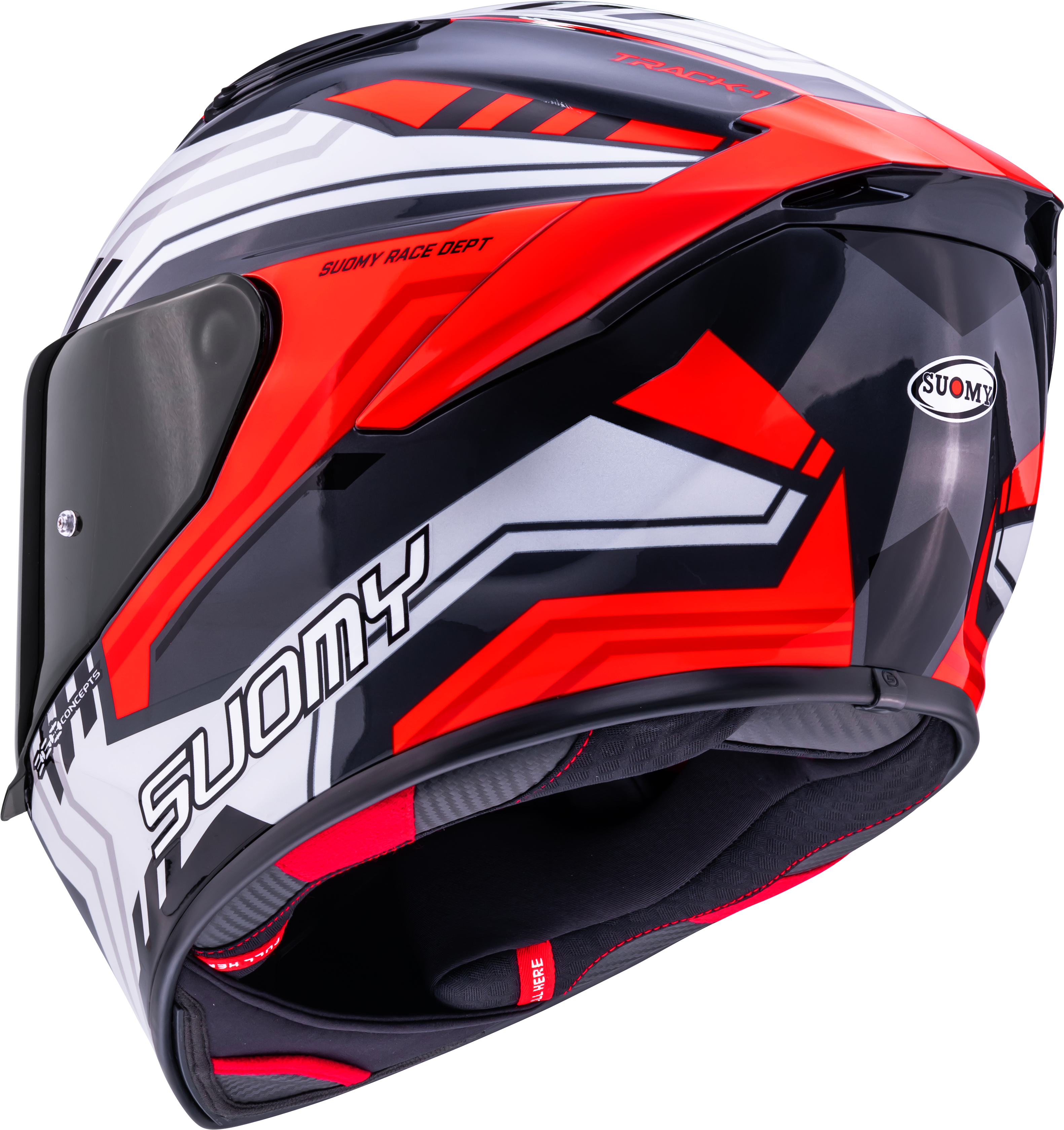 Suomy Track-1 Casco Framework Blanco/Rojo K6T10022 