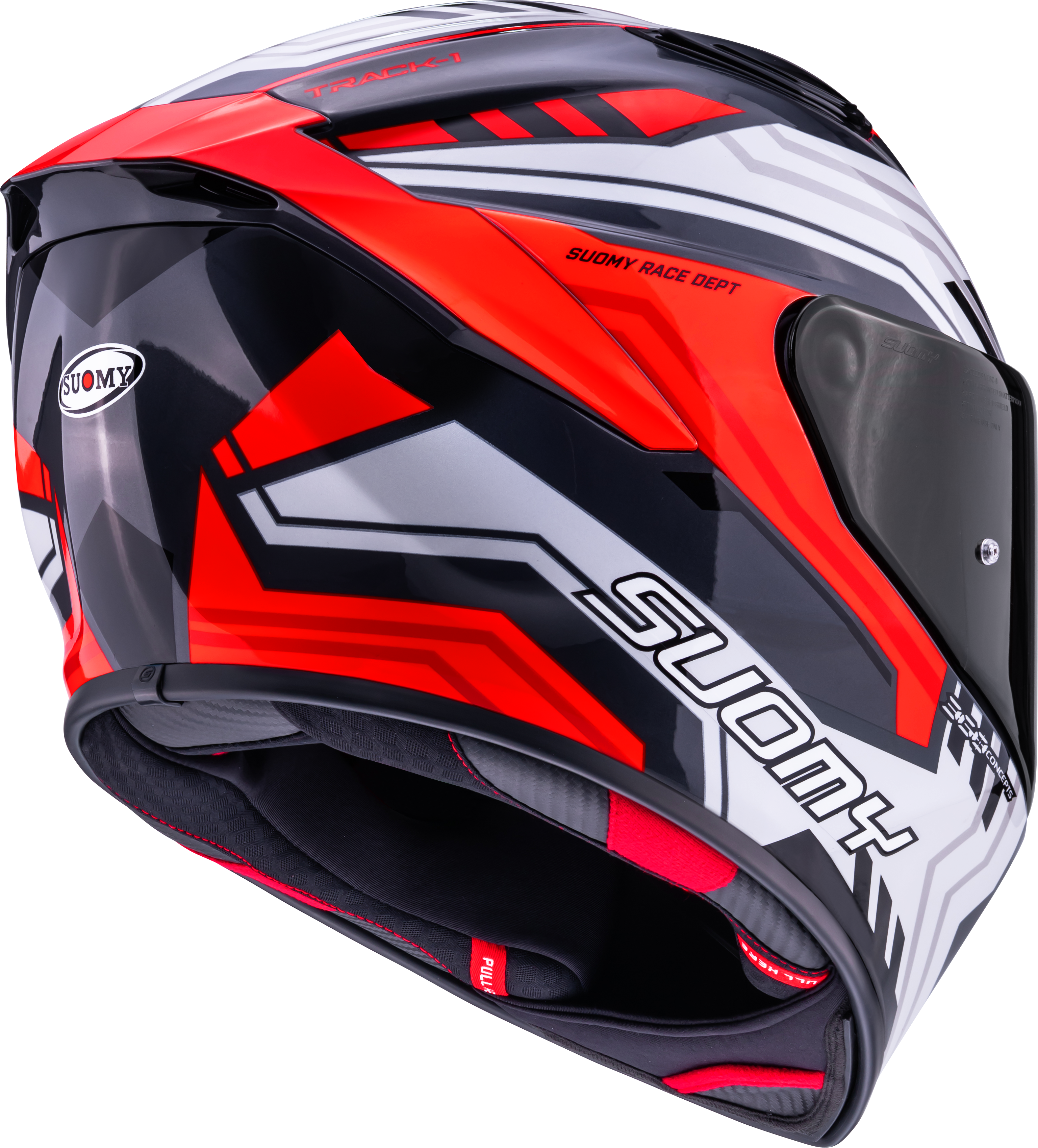 Suomy Track-1 Casco Framework Blanco/Rojo K6T10022 