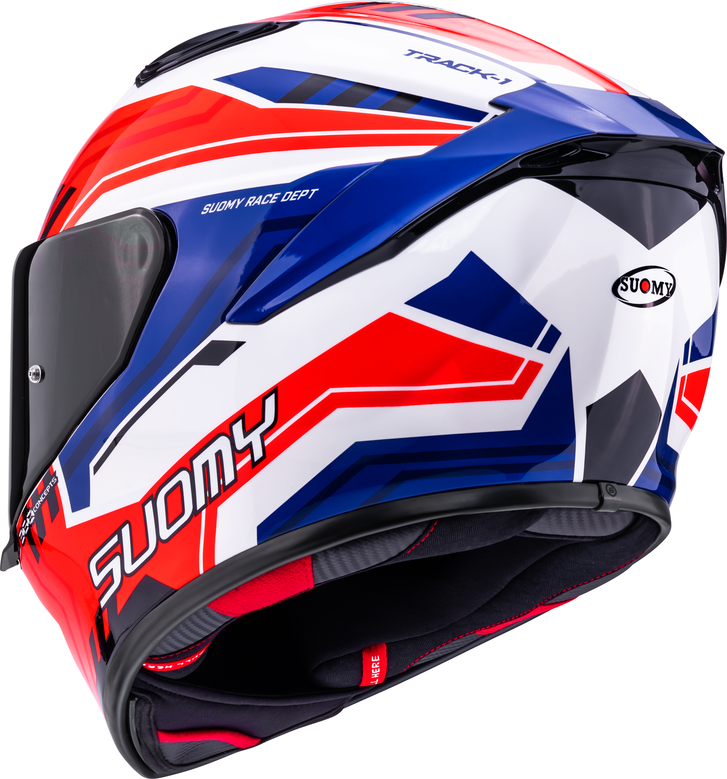 Suomy Track-1 Casco Marco Blanco/Rojo/Azul K6T10023 