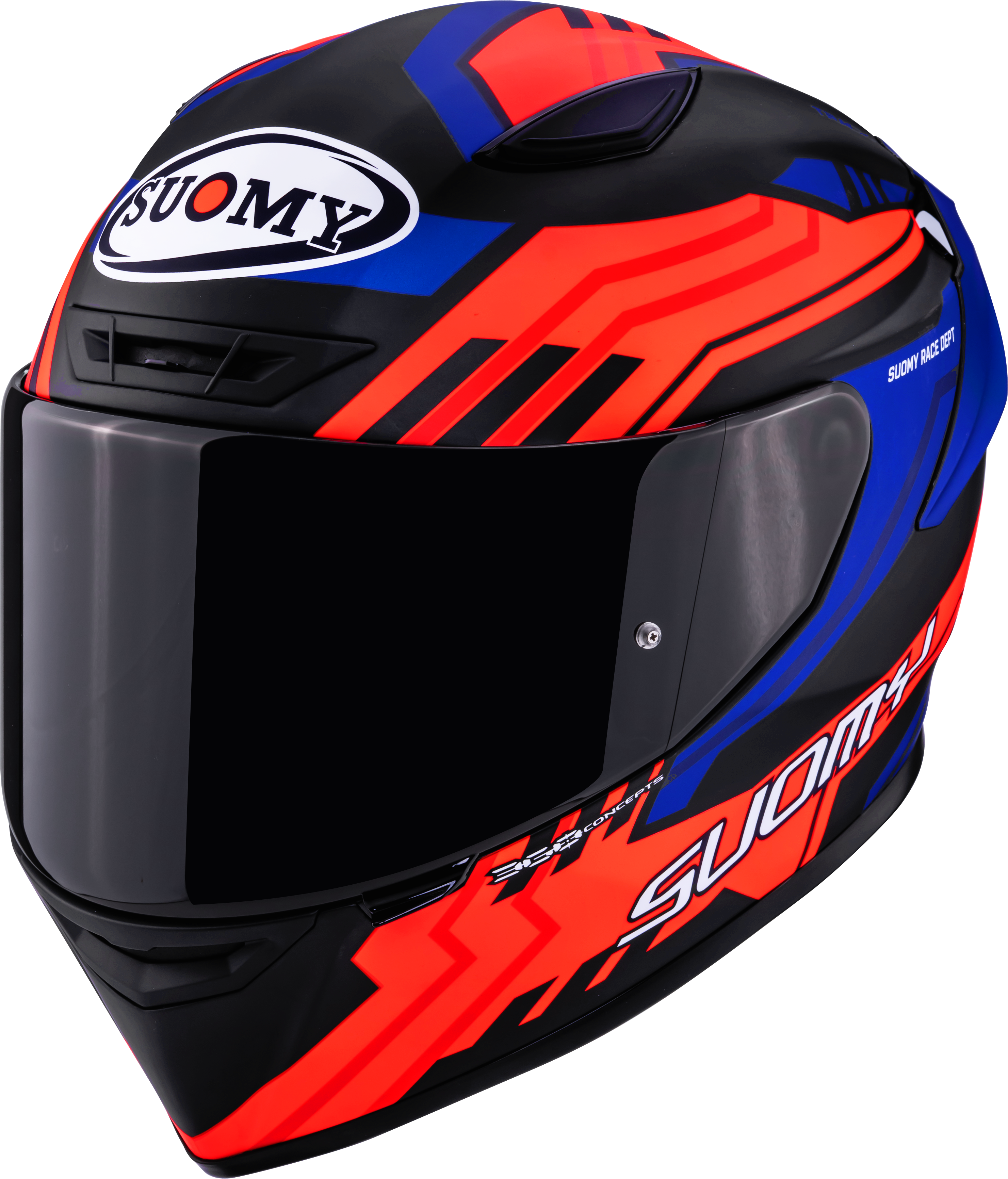 Suomy Track-1 Casco Estructura Mate Negro/Rojo/Azul K6T10024 