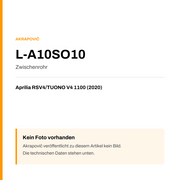 Akrapovic Zwischenrohr Aprilia RSV4 / TUONO V4 1100 (20-20) L-A10SO10 — Platzhalter, kein Herstellerfoto verfügbar