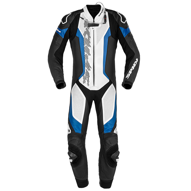 Spidi Laser Pro mono pieza Mono de cuero – Mono de carreras perforado | Hombre | Negro/Azul | Y154022 