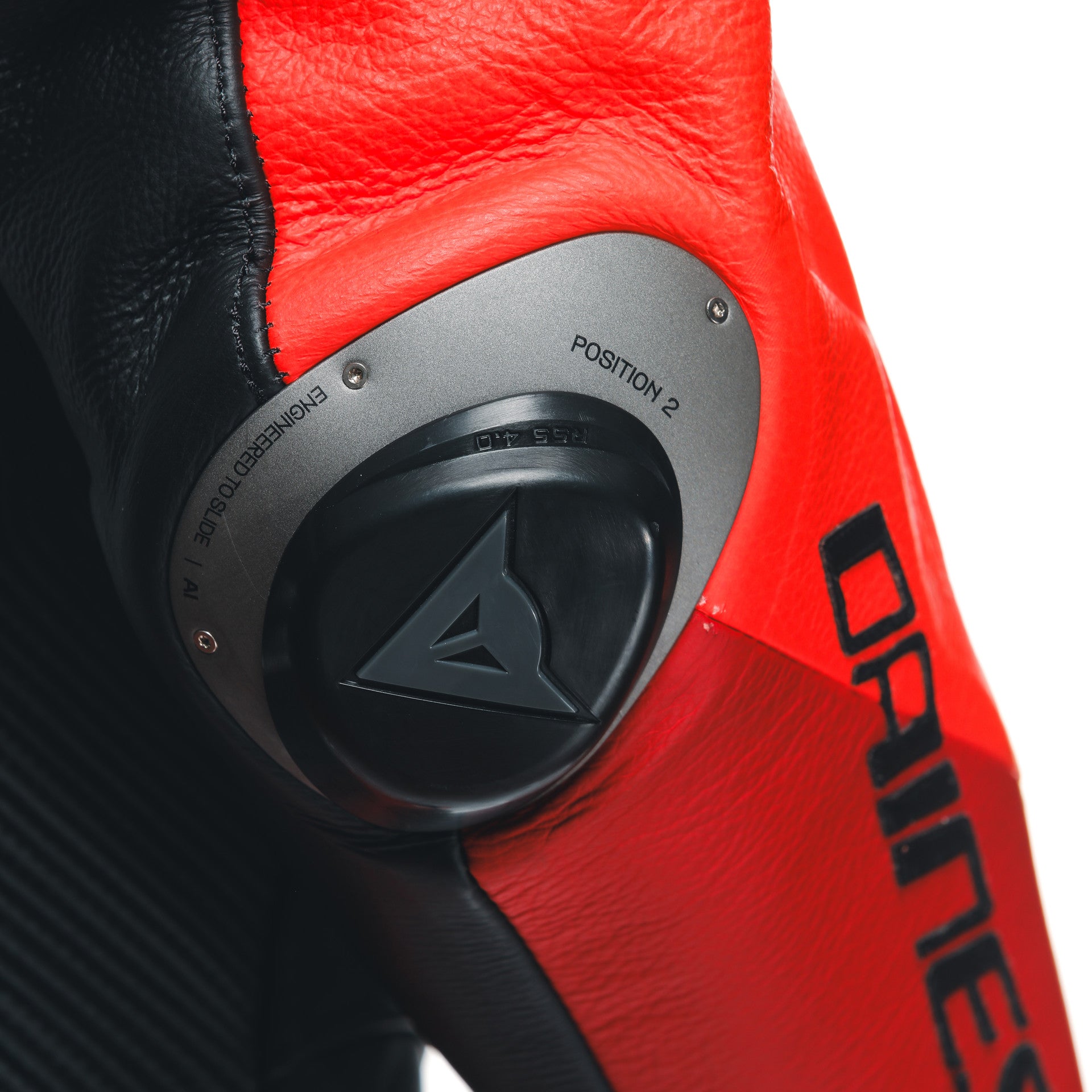 Dainese Misano 3 Lady D-AIR® Mono de cuero – Traje de carrera con airbag perforado | Mujeres | Rojo 