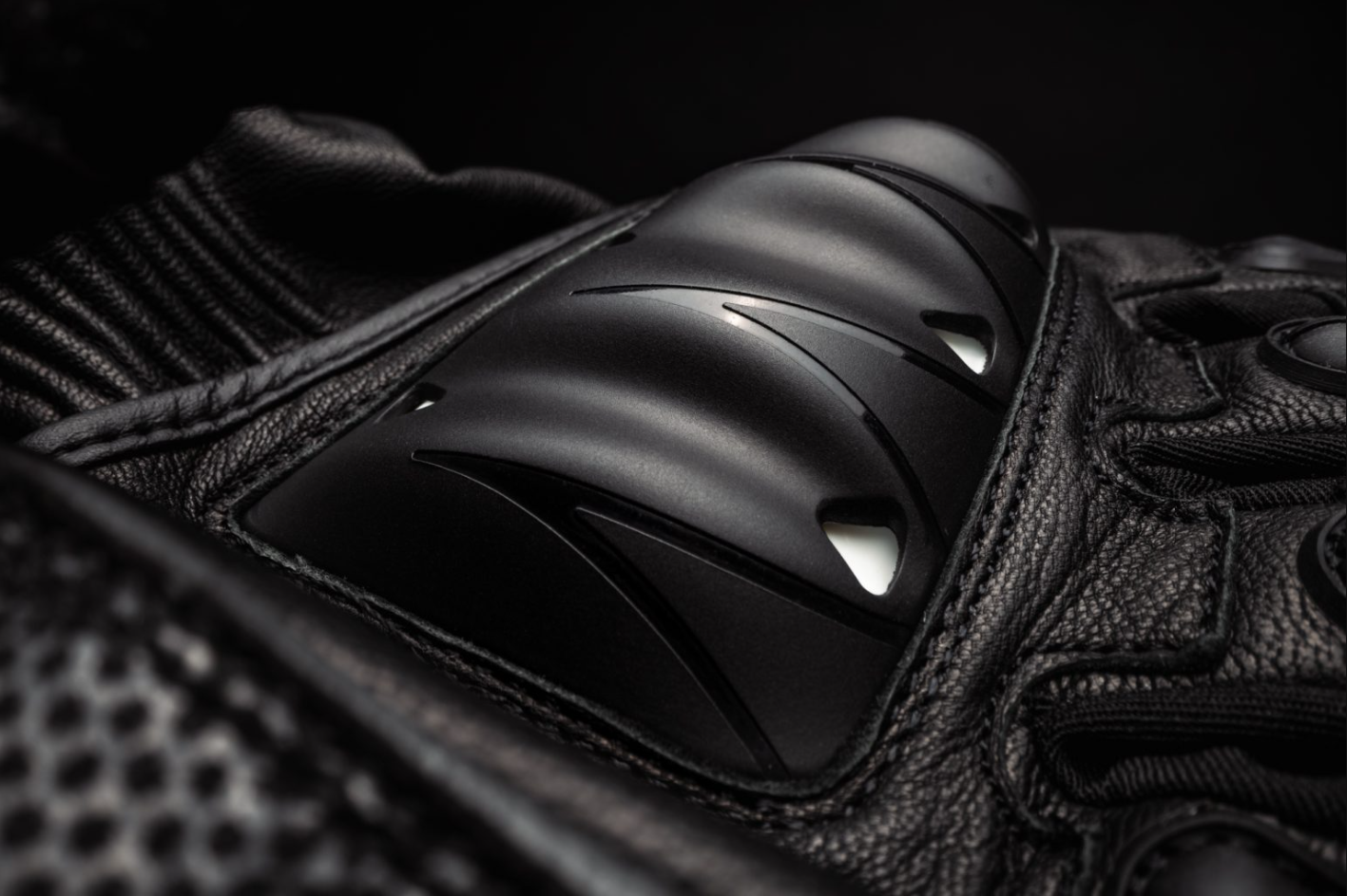 Guantes de cuero deportivos Knox Oulton MK2 | Hombre | Negro/Blanco | 1011352160050 