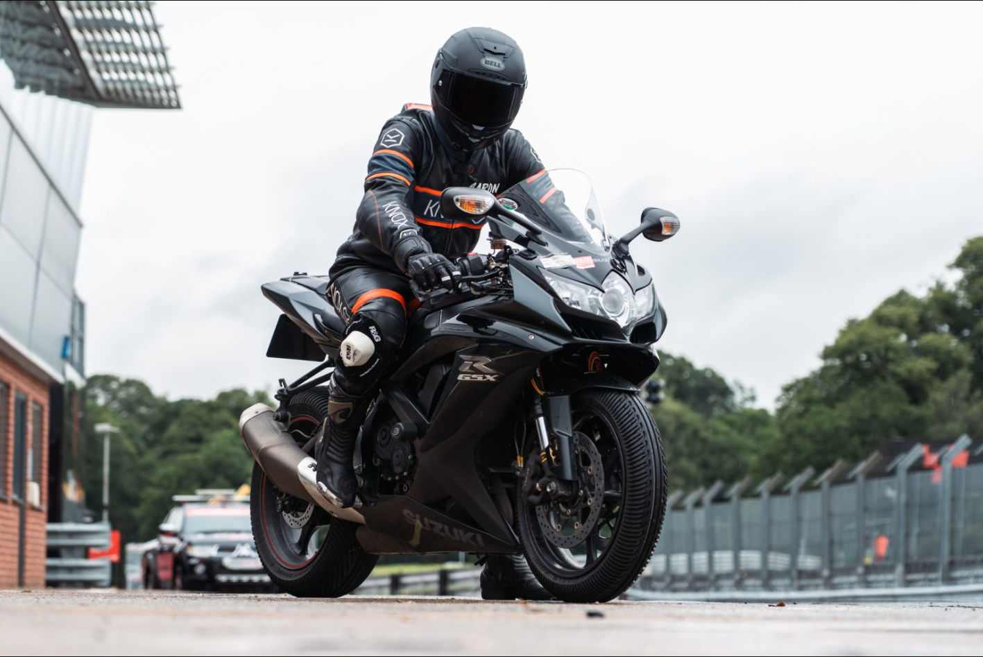 Guantes de cuero deportivos Knox Oulton MK2 | Hombre | Negro/Blanco | 1011352160050 