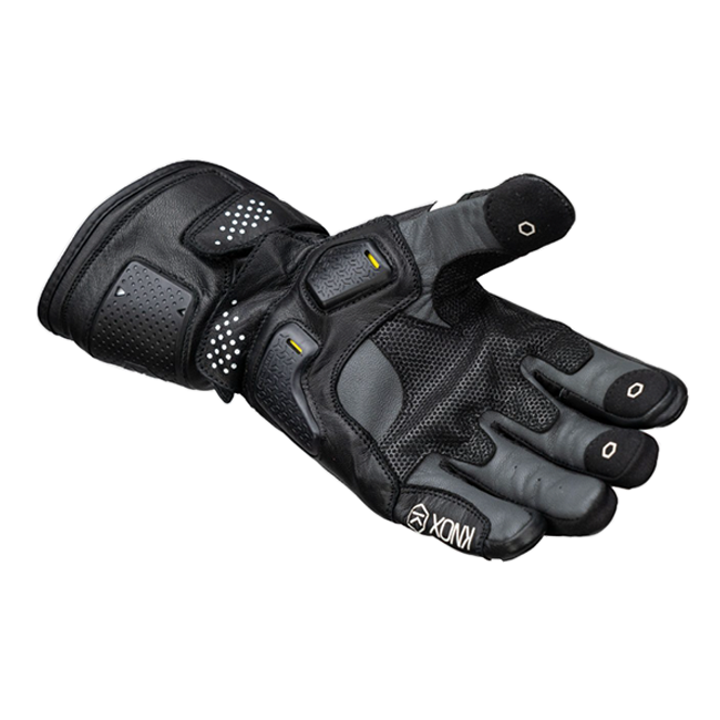 Guantes de cuero deportivos Knox Oulton MK2 | Hombre | Negro/Blanco | 1011352160050 
