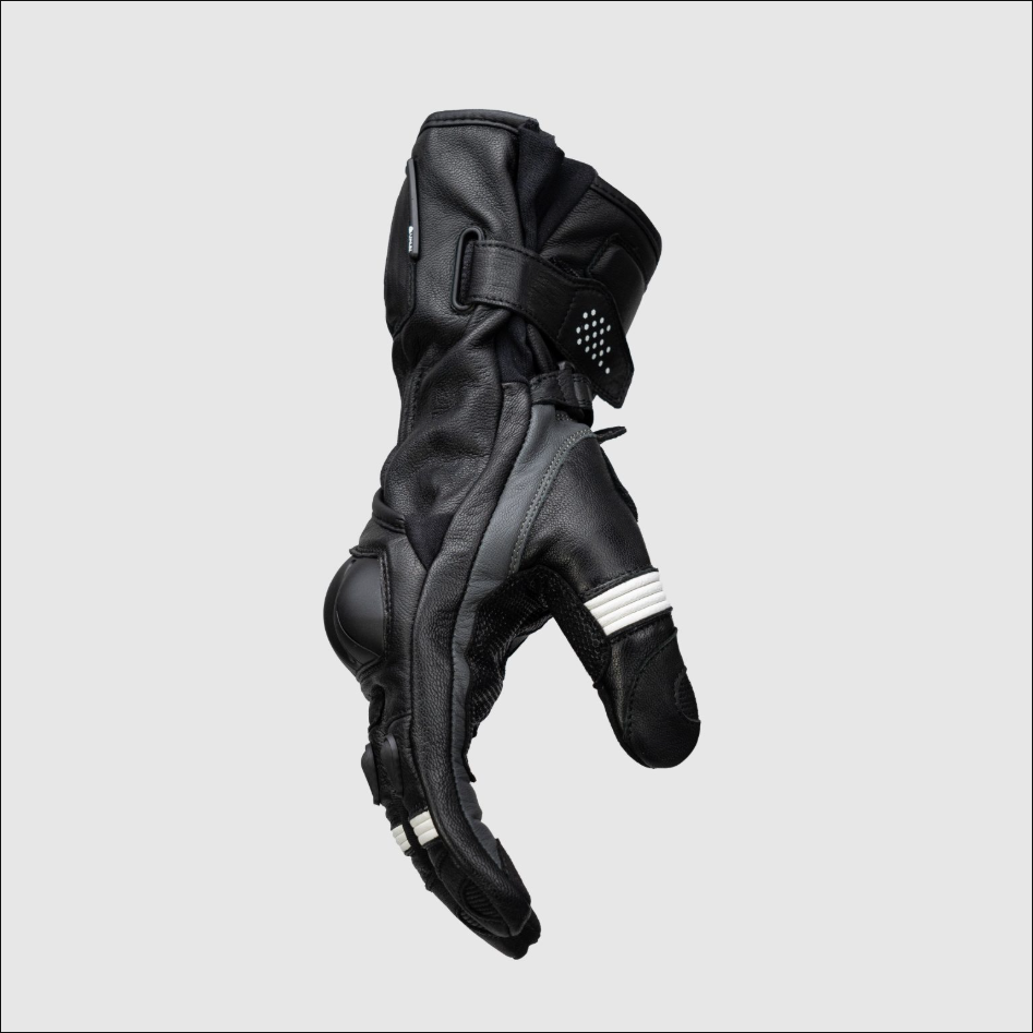 Guantes de cuero deportivos Knox Oulton MK2 | Hombre | Negro/Blanco | 1011352160050 