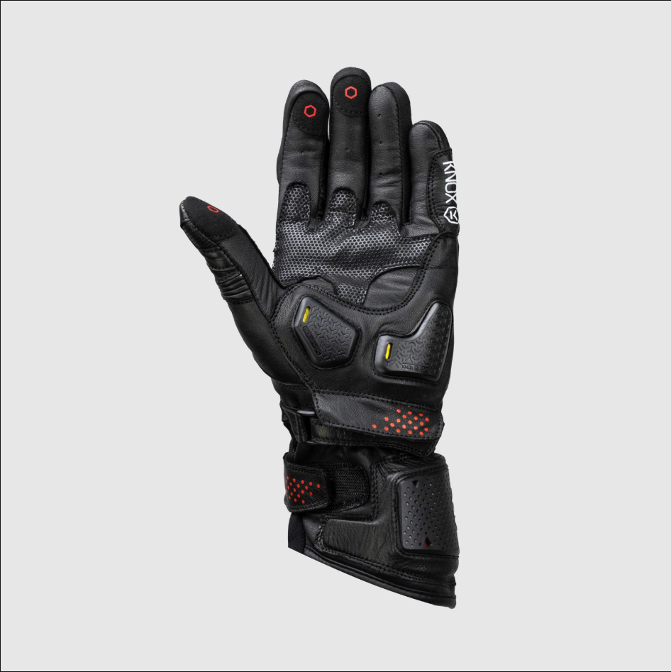 Knox Oulton MK2 guantes de cuero de deporte | Hombre | Negro/Rojo | 1011352110030 