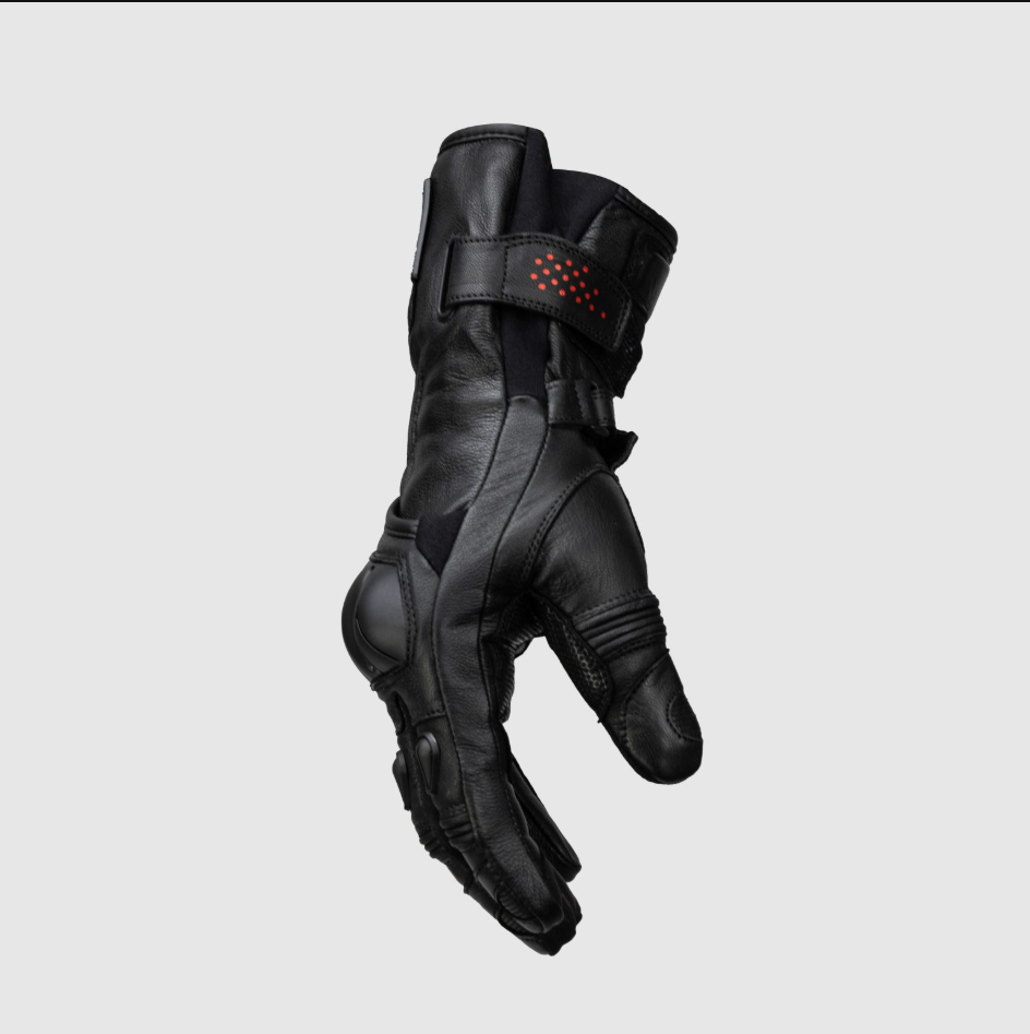 Knox Oulton MK2 guantes de cuero de deporte | Hombre | Negro/Rojo | 1011352110030 