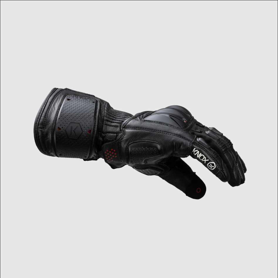 Knox Oulton MK2 guantes de cuero de deporte | Hombre | Negro/Rojo | 1011352110030 