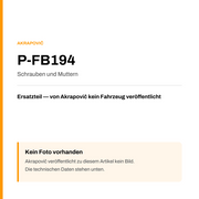 Akrapovic Schrauben und Muttern P-FB194 — Platzhalter, kein Herstellerfoto verfügbar