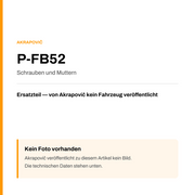 Akrapovic Schrauben und Muttern P-FB52 — Platzhalter, kein Herstellerfoto verfügbar