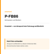 Akrapovic Schrauben und Muttern P-FB86 — Platzhalter, kein Herstellerfoto verfügbar
