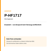 Akrapovic Montagesatz P-HF1717 — Platzhalter, kein Herstellerfoto verfügbar