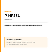 Akrapovic Montagesatz P-HF351 — Platzhalter, kein Herstellerfoto verfügbar