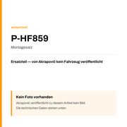 Akrapovic Montagesatz P-HF859 — Platzhalter, kein Herstellerfoto verfügbar