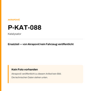 Akrapovic Katalysator P-KAT-088 — Platzhalter, kein Herstellerfoto verfügbar