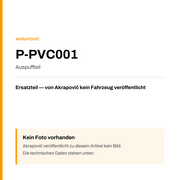 Akrapovic Auspuffteil P-PVC001 — Platzhalter, kein Herstellerfoto verfügbar