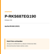 Akrapovic Hülsen-Kit Aprilia RS 660 (23-23) P-RKS687EG190 — Platzhalter, kein Herstellerfoto verfügbar