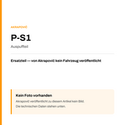 Akrapovic Auspuffteil P-S1 — Platzhalter, kein Herstellerfoto verfügbar