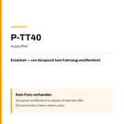 Akrapovic Auspuffteil P-TT40 — Platzhalter, kein Herstellerfoto verfügbar