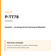 Akrapovic Auspuffteil P-TT78 — Platzhalter, kein Herstellerfoto verfügbar
